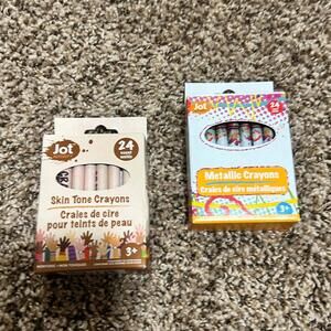 Jot Box of 24 Skin Tone & 24 Metallic Crayons  (NWT)